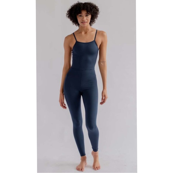 girlfriend collective Pants - GIRLFRIEND COLLECTIVE | Cami Unitard Jumpsuit in Midnight Navy Blue, Size Small